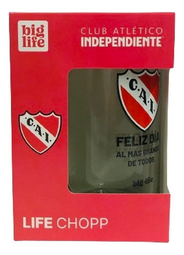 Chop Cervecero De Vidrio Independiente Orig Ar1 Chro Ellobo