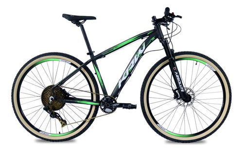 Bicicleta Aro 29 Krw Alum 12vel Ltwoo Susp Hidrául Sx60 Gold Cor Preto/verde