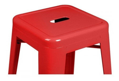 Bleu Muebles: Set De 2 Bancos Tipo Tolix Acero 76cm Altura Acabado de la estructura N/A Color Rojo