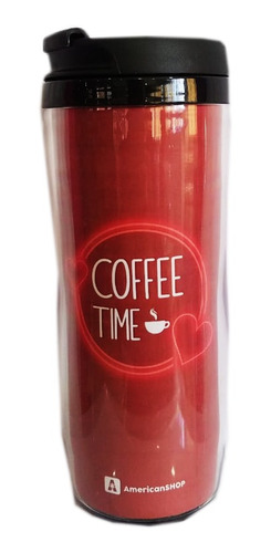 Copo Viagem Coffee Time 350ml Tampa Preta Americanshop 10208