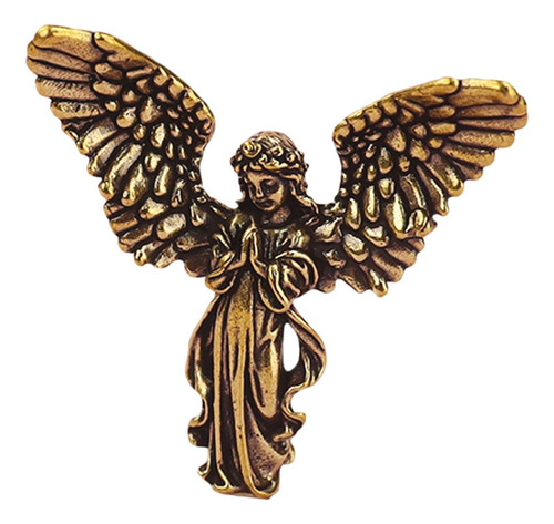 Estátua De Anjo Em Latão, Ornamento Antigo, Escultura,