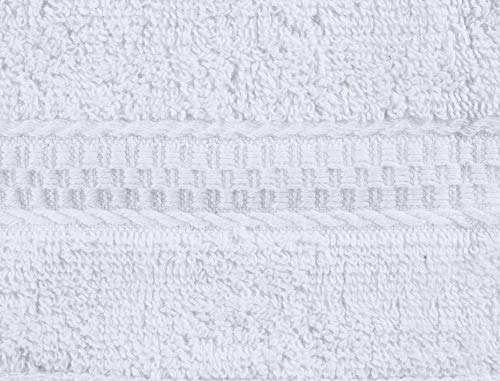 Toallas Faciales Algodon Juego Con 12 Piezas En Color Blanco