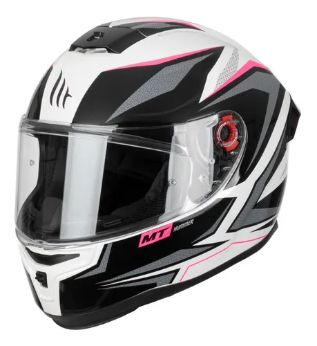 Casco Moto Mujer Mt Stinger Hummer Stark G8 Rosa Brillo Dafy