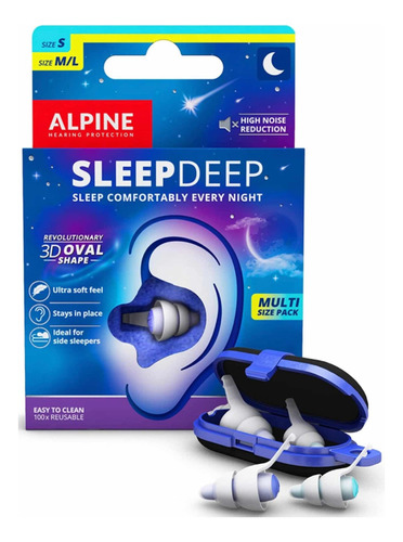 Tampões De Ouvidos Para Natação Alpine Sleep Deep - 1 Par