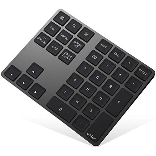 Bluetooth Teclado Numérico De Aluminio Recargable 34 C...