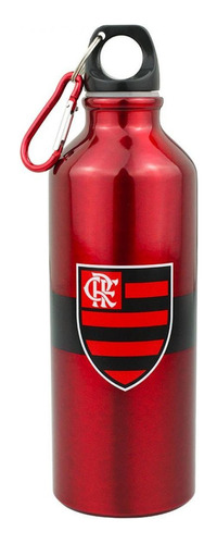 Garrafa Times Flamengo De Alumínio Squeeze Com Prendedor