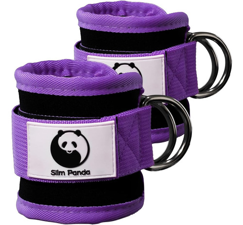 Correas Para Tobillo Slim Panda, Purpura P/ Glúteos, Kit X 2
