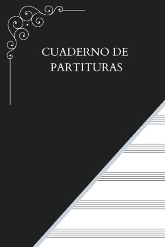 Cuaderno De Partituras En Blanco, 50 Páginas Con Tapa Blanda
