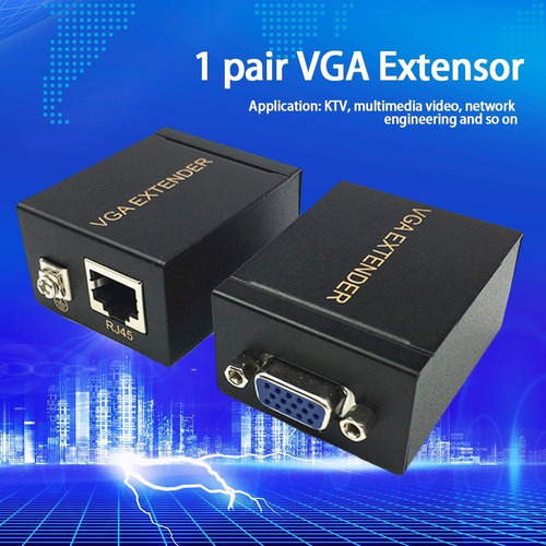 Extensor Alargador Vga Ethernet Rj45 Cat 5/6 60m