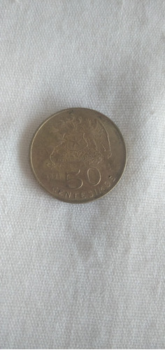 Moneda  50 Centésimos 1971 Chile
