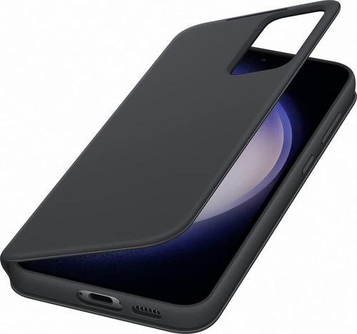 Funda tipo cartera Smart View para Galaxy S23+ Plus, color: negro