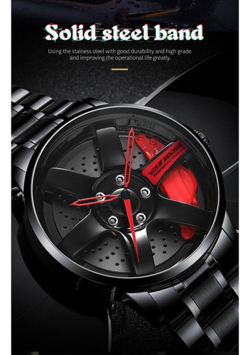 Reloj Original Moda Disco Llanta Rin Calipers Metal