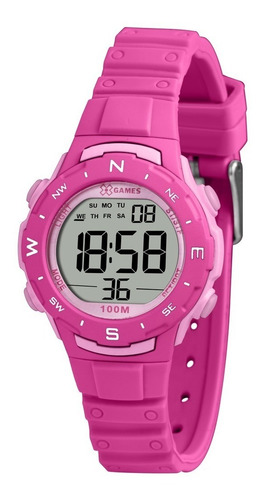 Relógio X Games Feminino Infantil Rosa Digital Xfppd093 Orig