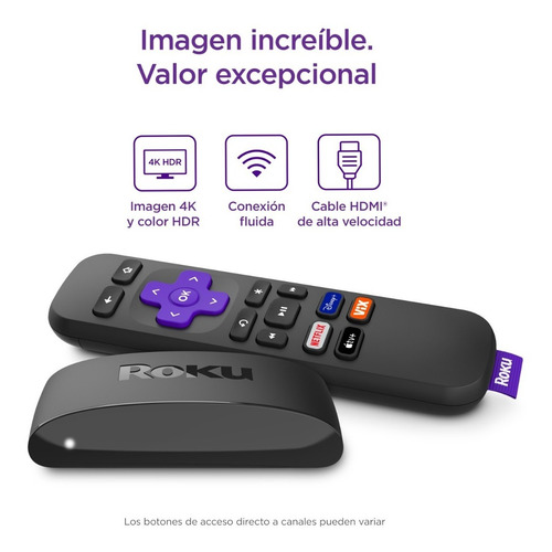 Imagen 4 de 6 de Roku Express 4k Streaming Netflix, Disney +, Direct Tv
