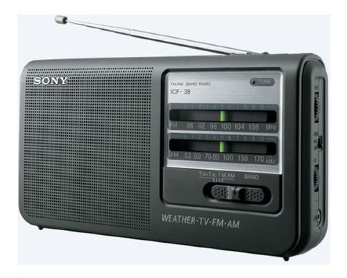 Radio Sony Original Eléctrico Y A Batería Icf-38 2 Bandas