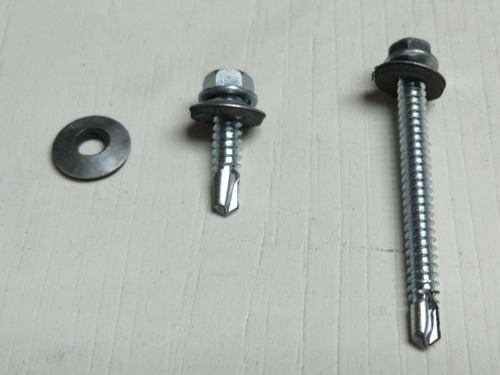 Imagen 3 de 4 de Arendela Metal/goma Para Fijar Techos Neopreno Pakc100