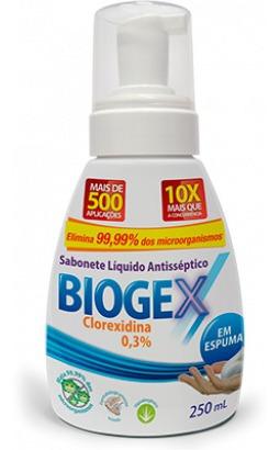 Sabonete Líquido Antisséptico Em Espuma Biogex 250ml Nutriex