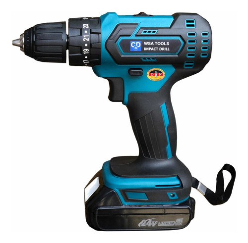 Taladro Inalambrico Zc-3224 Wsa Tools 24 V Con Accesorios