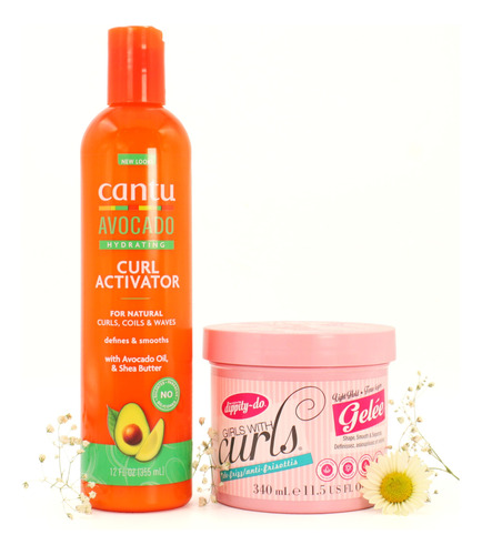 Activador De Rizos Cantu Aguacate + Gel Dippity 