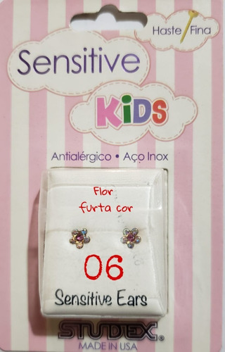 Brinco Studex Sensitive Kids Flor Furta Cor Sk6510 Cor Dourado