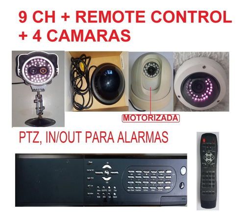 9ch Dvr H.264 Network Video Recorder Cctv Remote Control Ptz