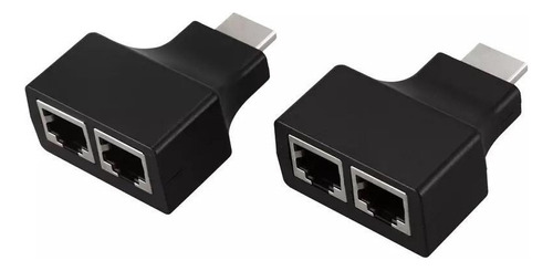 Extensor Hdmi 3d 30 Metros Cabo De Rede Rj45 Cat5e/6