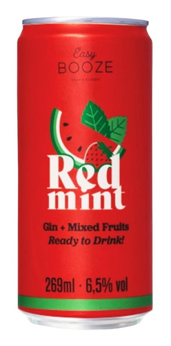 Imagem 1 de 1 de Gin Com Mix De Frutas Easy Booze Gim Red Mint Lata 269ml