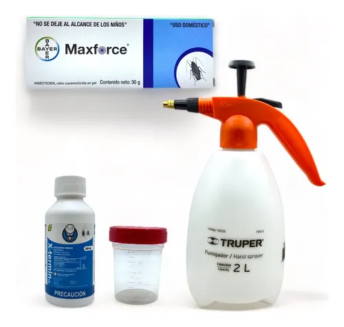 comprar Kit Mata Cucarachas Maxforce, Xtermin , Aspersora Manual.
