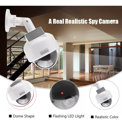 Camara Falsa Vigilancia Simula Real Outlet Ver Descripción Blanco