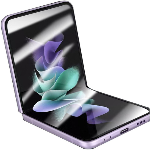 Imagen 3 de 6 de 2 Laminas De Hidrogel Para Galaxy Z Flip3 Delantera/trasera
