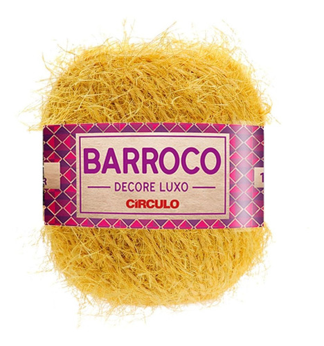 Barbante Barroco Decore Luxo Peludinho Círculo Crochê 280g Cor Sol