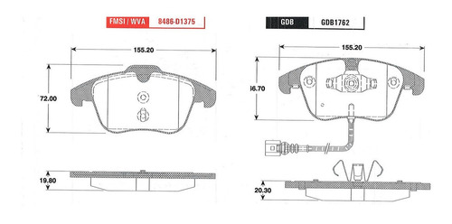 Balatas Trw Delantera Audi Q3 2014 A 2015 Con Sensor