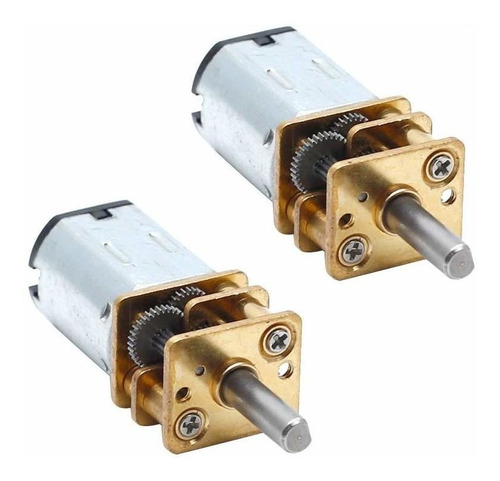 Augiimor 2pcs Dc 6v 60rpm Speed Reduction Motor N20 3mm Shaf