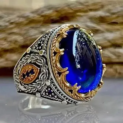 Para Vintage Art Gemstone Ring Qa For B20406 Bb | Parcelamento sem