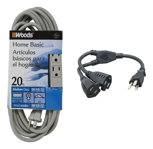 2867 - Cable De Extensión De 3 Salidas Con Enchufe De Alimen