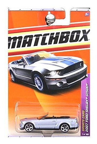 Matchbox 2007 Ford Shelby Mustang Gt500 En Plata Con Ujkgv