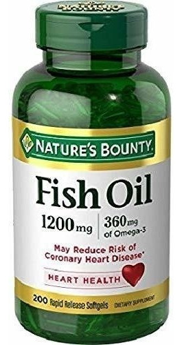 Omega 3  Nature's Bounty Fish Oil, 1200 Mg, 360 Mcg 