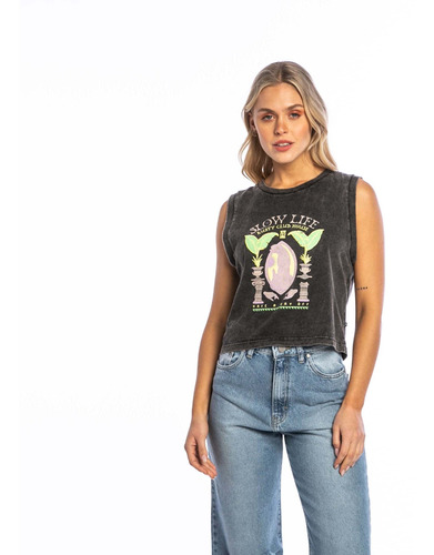 Musculosa Mujer Rusty  Slow Life Relaxed Crop