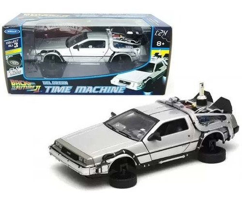 Carro De Volta Para O Futuro 2 Delorean Time Machine 1/24