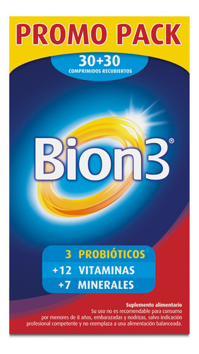 Pack Bion 3 Vitaminas Minerales Y Probióticos 60 Comprimidos