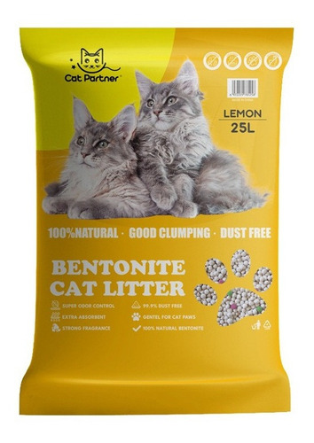 Arena Aglomerante Gato Cat Partner 20kg Limon Con Regalo