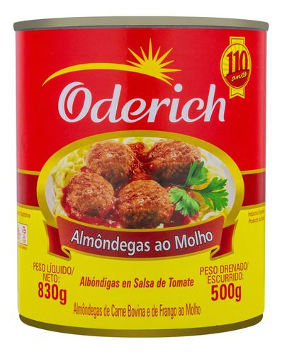 Almôndega ao Molho Oderich Lata 500g