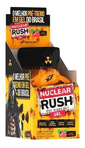 Nuclear Rush Gel Display 10 Sachês 25g - Guaraná