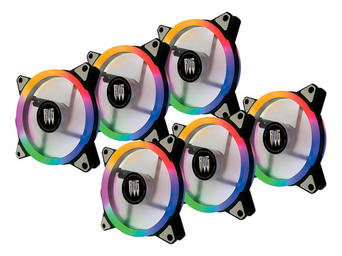 Kit 6 Cooler Fan Rgb 120mm Para Gabinete Revenger G-vr338