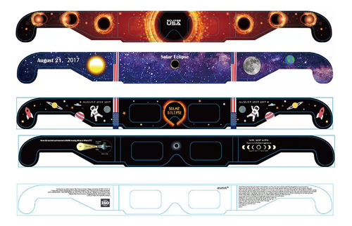 100 Gafas De Papel De Juguete Para Eclipse Solar