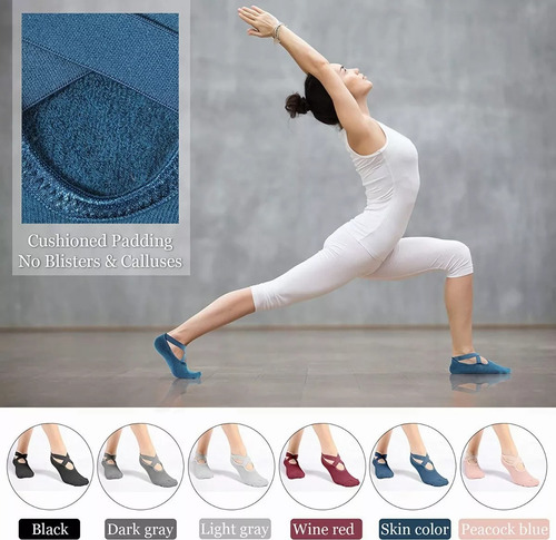 3 Pares Calcetines De Yoga Antideslizantes