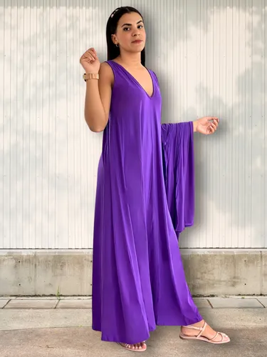 Vestido morado casual sale