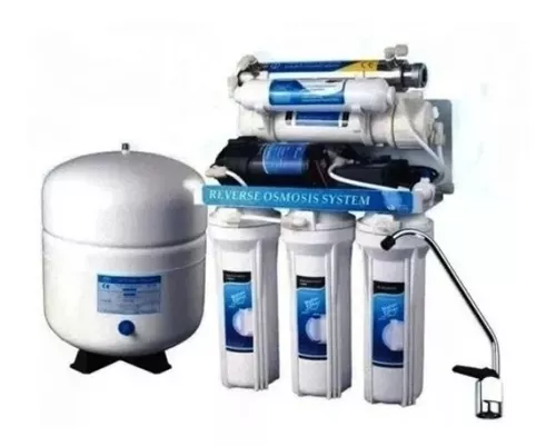 Sistema de Osmosis Inversa Alcalino 7 Etapas 100 GPD con Bomba y UV