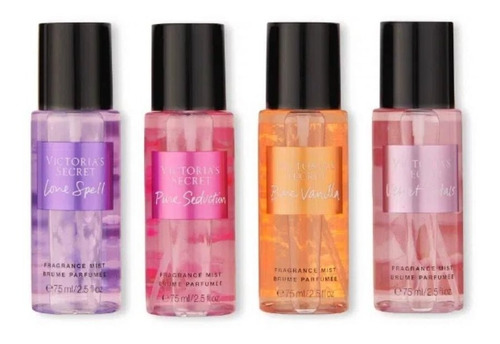 Set 4 Splash 75 Ml C/u The Best Of Mist + Bolsa Victoria`s