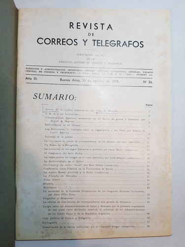 Imagen 2 de 9 de Antigua Revista De Correos Y Telegrafos Lote X 6 Ro 1173